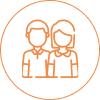 Outline of a man and woman