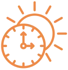 Sunrise clock graphic